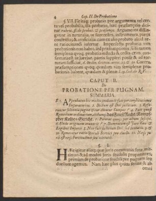 Caput II. De Probatione Per Pugnam.