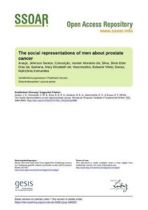 The social representations of men about prostate cancer