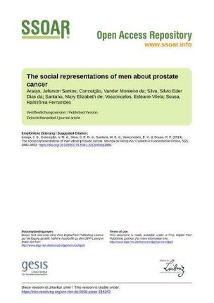 The social representations of men about prostate cancer