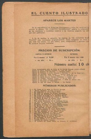 Números publicados