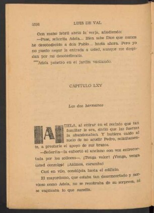 Capítulo LXV - Las dos hermanas