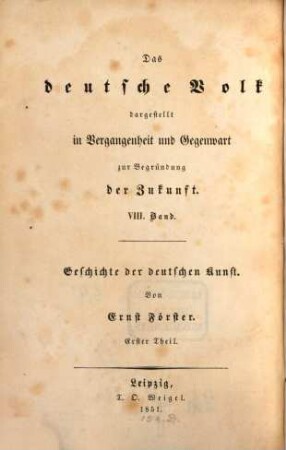 Geschichte der deutschen Kunst, 1. Von Einführung des Christenthums bis zu Anfang des 15. Jahrhunderts