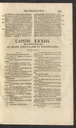 Capitis XXXIII. Membrum III.