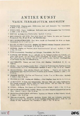 Vasen, Terrakotten, Bronzen (Nr. 1-25)