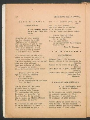 La canción del escolar : A mi distinguidio amigo Roberto Uhalde.