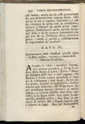 Capo IV. Continuazione delle riflessioni critiche sopra lo stato passato, presente, e futuro delle Finanze di Sassonia.