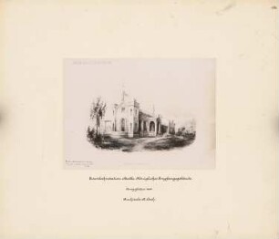 Königliches Empfangsgebäude des Bahnhofs Halbe der Berlin-Görlitzer-Bahn: Perspektivische Ansicht (vgl. Inv.Nr. 14243)