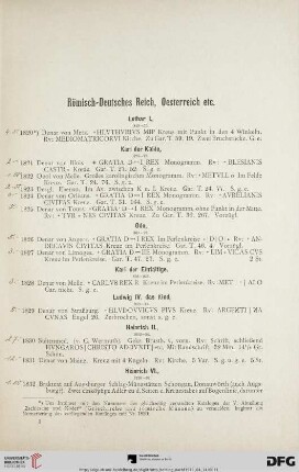 Römisch-Deutsches Reich, Oesterreich etc. (Nr.1820-2823)