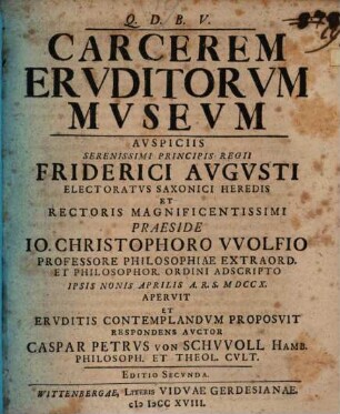 Carcerem Ervditorvm Mvsevm