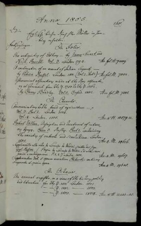 Englische Bücher durch Hhrn Möller in Hamburg erhalten.