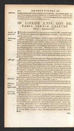 In Librum XXIV. Qui Decadis Tertiae Quartus dicitur, Annotationes.