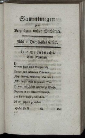 Acht und Dreyßigstes Stück.