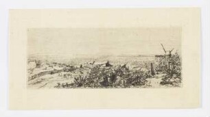 Blick auf Montmartre, aus: "Künstlerische Erinnerungen an die Belagerung von Paris"