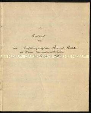 Handschrift mit einem Bericht über Brandraketen