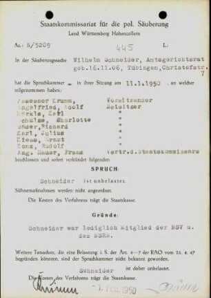 Schneider, Wilhelm