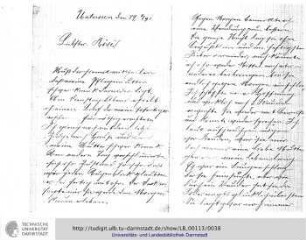 Brief vom 27.09.1890