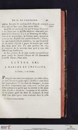 (Lettre XXI - XXX)