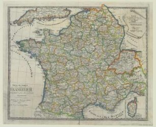 Karte von Frankreich, 1:2 400 000, Kupferstich, 1807