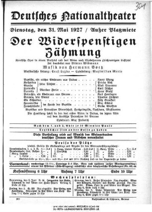 Der Widerspenstigen Zähmung