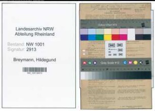 Entnazifizierung Hildegund Breymann, geb. 26.05.1922 (Lehrerin)