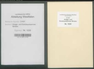 Verfahren beim Ansatz der Kontribution der Heuerlinge. Allgemein