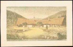 Landhaus, Nyon (Haus Baer): Perspektivische Ansicht (Gartenseite)
