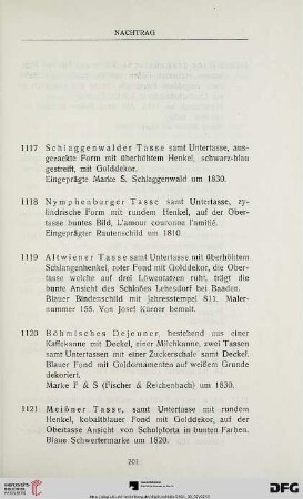 Nachtrag (Nr. 1117-1167)