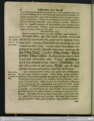 Differentia III. Tutelaria verba in Germanico jure magis concinna, quam in Romano
