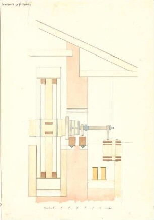 Gärtner, Friedrich von; Kelheim; Befreiungshalle - Druckwerk (Aufriss)
