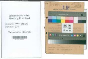 Entnazifizierung Heinrich Thonemann , geb. 07.08.1881 (Beamter)