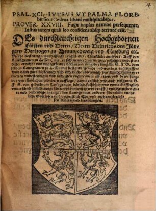 Heinrich des Jüngeren Herz. von Braunschweig vierte bestendige Antwort auff des Landgrav. zu Hessen ... vermeinte ungegründte Verantwortung