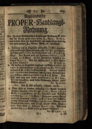 Proper-Handlungs-Rechnung