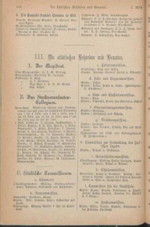 C. Städtische Commissionen.