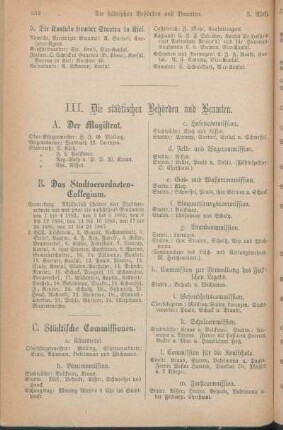 C. Städtische Commissionen.