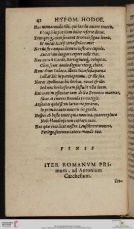 Iter Romanum Primum ad Antonium Carchesium