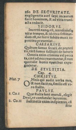 De Stultitia. Cap. 4.