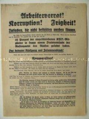 Wahlflugblatt der NSDAP zur Reichstagswahl am 31. Juli 1932 mit antikommunistischer Ausrichtung