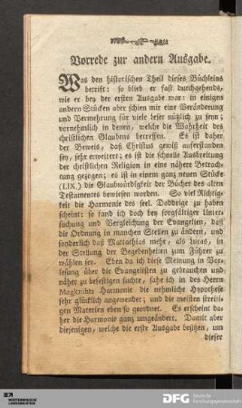 Vorrede zur andern Ausgabe.