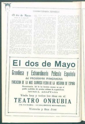 Cinematografía española : "El dos de Mayo"