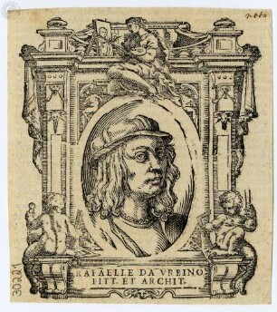 Giorgio Vasari: Delle vite de' più eccellenti pittori, scultori et architetti, In questa nuova edizione diligentemente reviste, ricorette, accresciute (...). Parte terza, Primo volume. Bologna: Evangelista Dozza, 1647, Raffael, Porträt