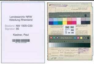 Entnazifizierung Paul Kastner , geb. 24.01.1902 (Gruppenfuehrer)