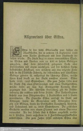 Allgemeines über Elstra