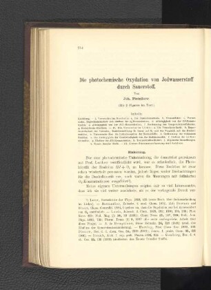 Die photochemische Oxydation von Jodwasserstoff durch Sauerstoff