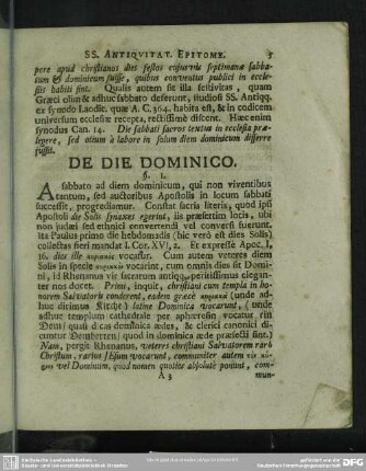 De Die Dominico