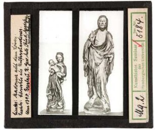 Breslau (Wrocław), Kunstgewerbemuseum: Madonna auf dem Löwen und Christus, aus der Magdalenenkirche in Breslau