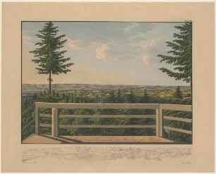 Panorama vom Borsberg bei Pillnitz in vier Blättern, Teil 3: Blick nach Westen