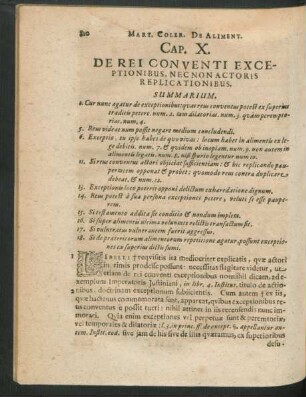 Cap. X. De Rei Conventi Exceptionibus, Necnon Actoris Replicationibus.