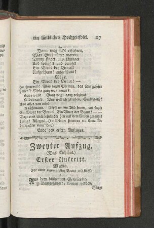 Zweyter Aufzug.