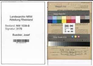 Entnazifizierung Josef Buecker , geb. 05.03.1921 ()