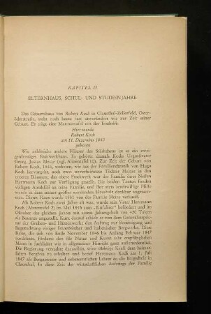Kapitel II. Elternhaus, Schul- und Studienjahre